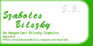 szabolcs bilszky business card